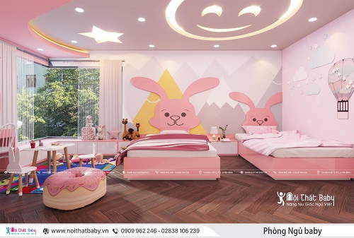 Phòng ngủ bé gái màu hồng đẹp nhất tại Tp.HCM